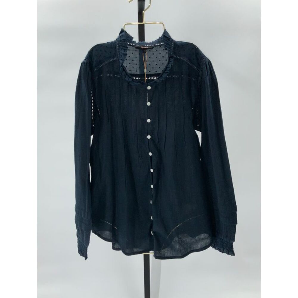Quince Black Long Sleeve Blouse